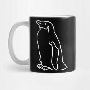 Ghost Penguin Minimal Style Mug